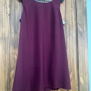 Skies Are Blue Burgundy Dress
